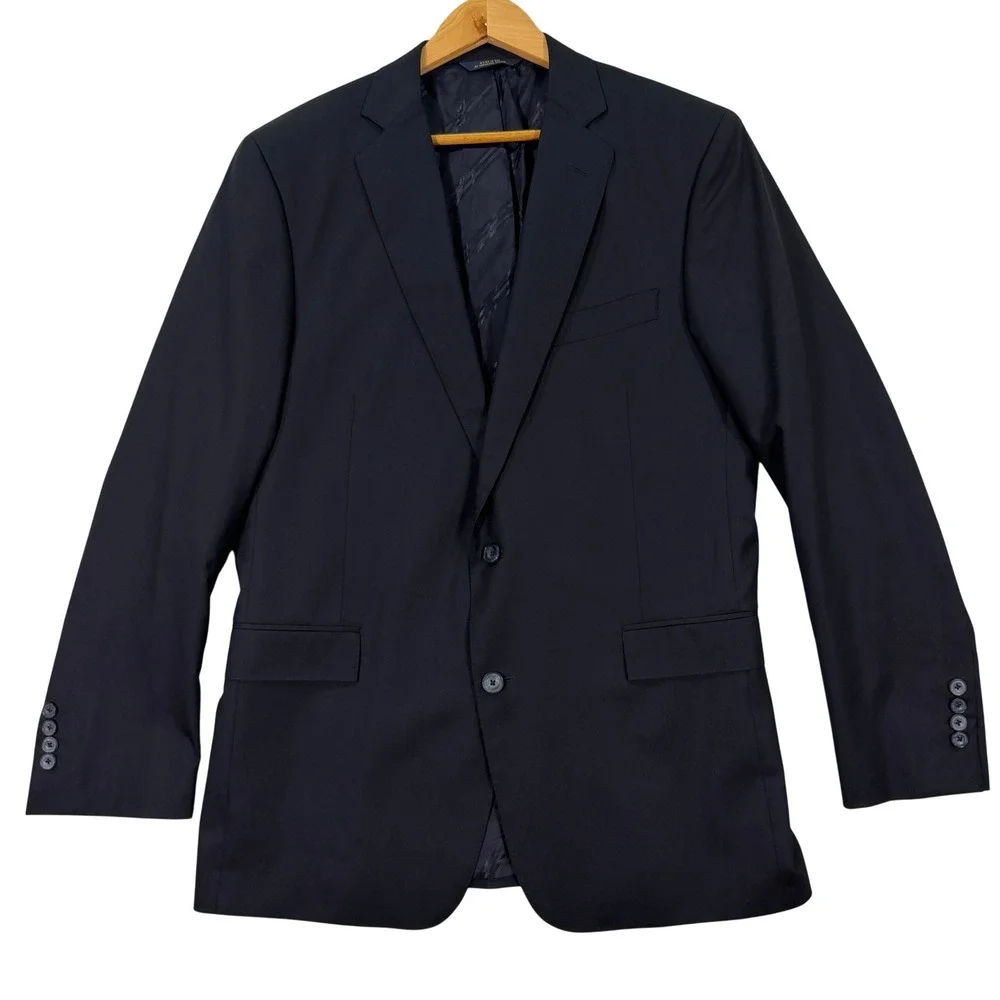Brooks Brothers Mens 42L Long Slim Fit Blazer 1818 Regent Navy Wool Sport Coat